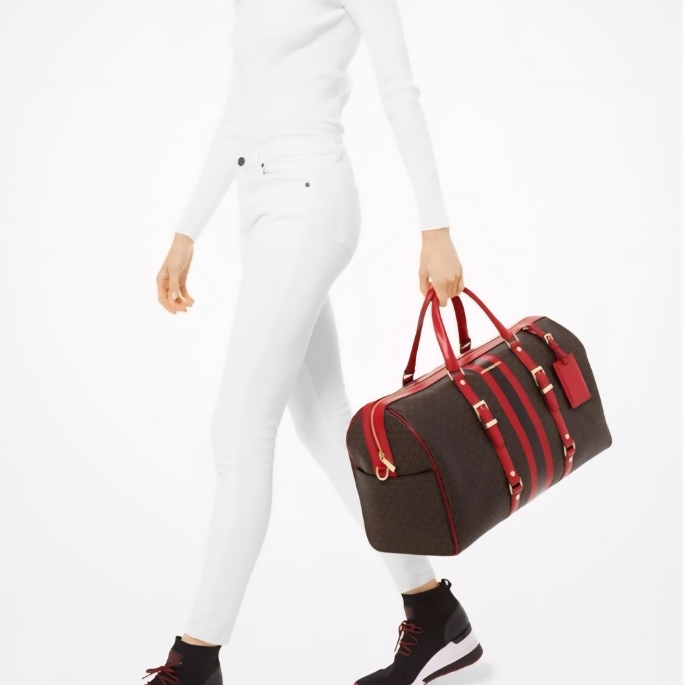 Michael Kors Men's Brown and Red Bag